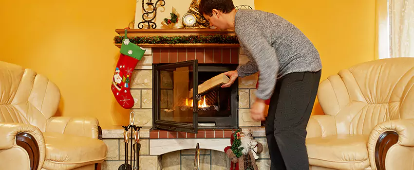 Rusted Metal Fireplace Restoration in North Salt Lake, Utah